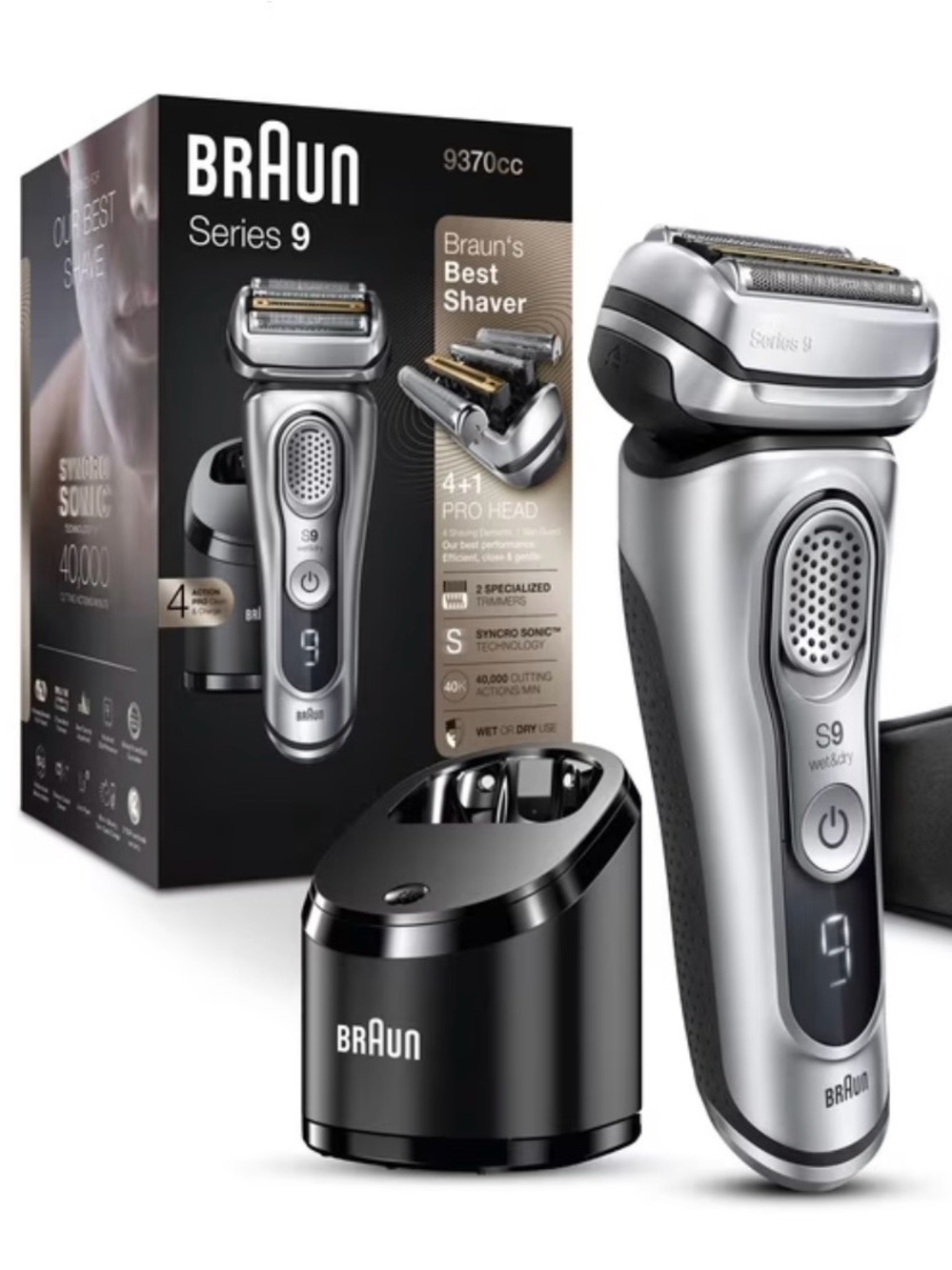 Braun Series 9 9370cc Electric cordless  Wet Dry Shaver